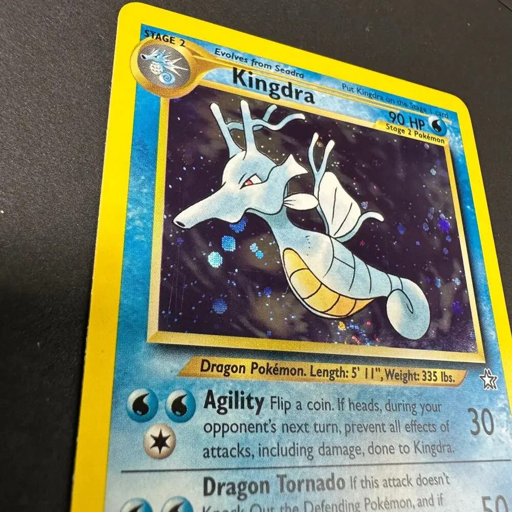 Pokemon TCG Kingdra Neo Genesis 008/111 Holo Rare Unlimited NM Half Swirl